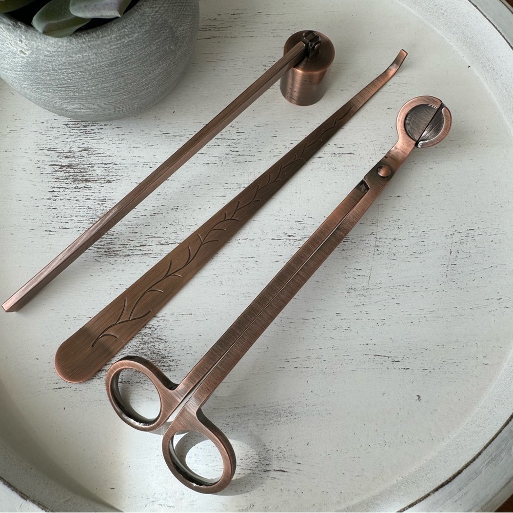 Candle Accessory Set with Wick Trimmer, Wick Dipper, Candle Snuffer